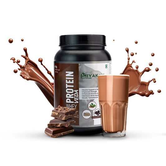 India's First Ayurvedic Whey Protein Powder for Men | Boost Strength, Stamina & Muscle Recovery | Natural Energy & Hormonal Support | BCAA, Shilajit & Ashwagandha (1 Pack)