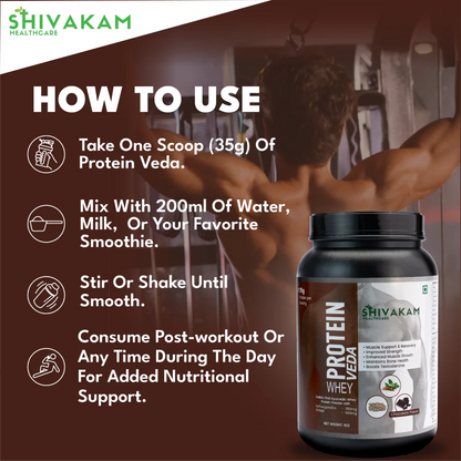India's First Ayurvedic Whey Protein Powder for Men | Boost Strength, Stamina & Muscle Recovery | Natural Energy & Hormonal Support | BCAA, Shilajit & Ashwagandha (2 Packs)