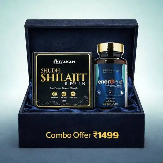EnerGPro + Shilajit Combo | Energy & Stamina Ayurvedic Pack - Shivakam Store