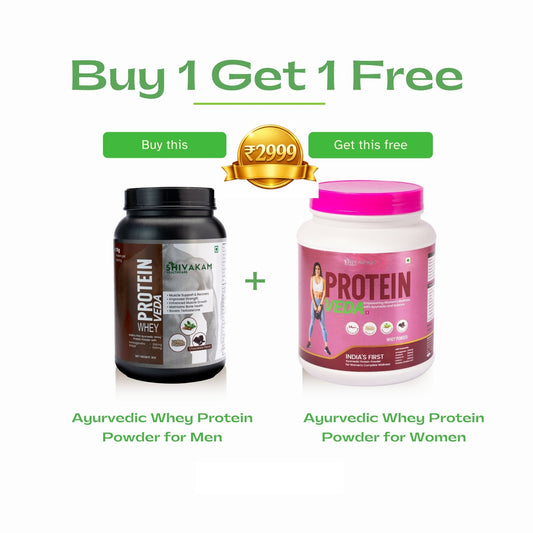 Protein Veda Men + Protein Veda Women Combo (1 Pack Each) - Shivakam Store