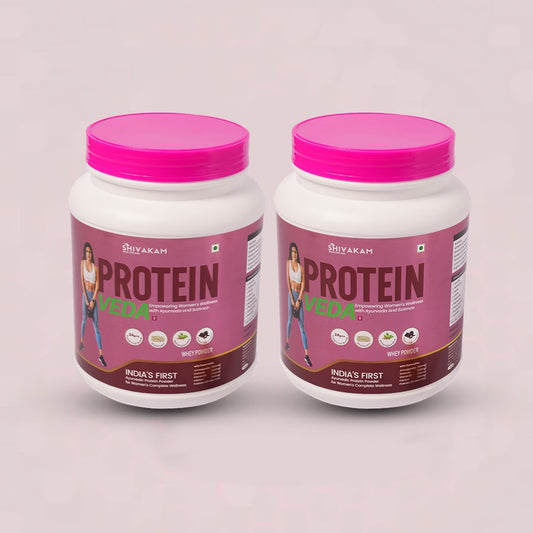 India's First Ayurvedic Whey Protein Powder for Women | Ashwagandha, Shatavari & Amla | BCAA Supplement | Chocholate Flavour | Supports Vitality, Muscle Recovery, Strength & Energy | 1KG | 28 Serving (2 Packs)
