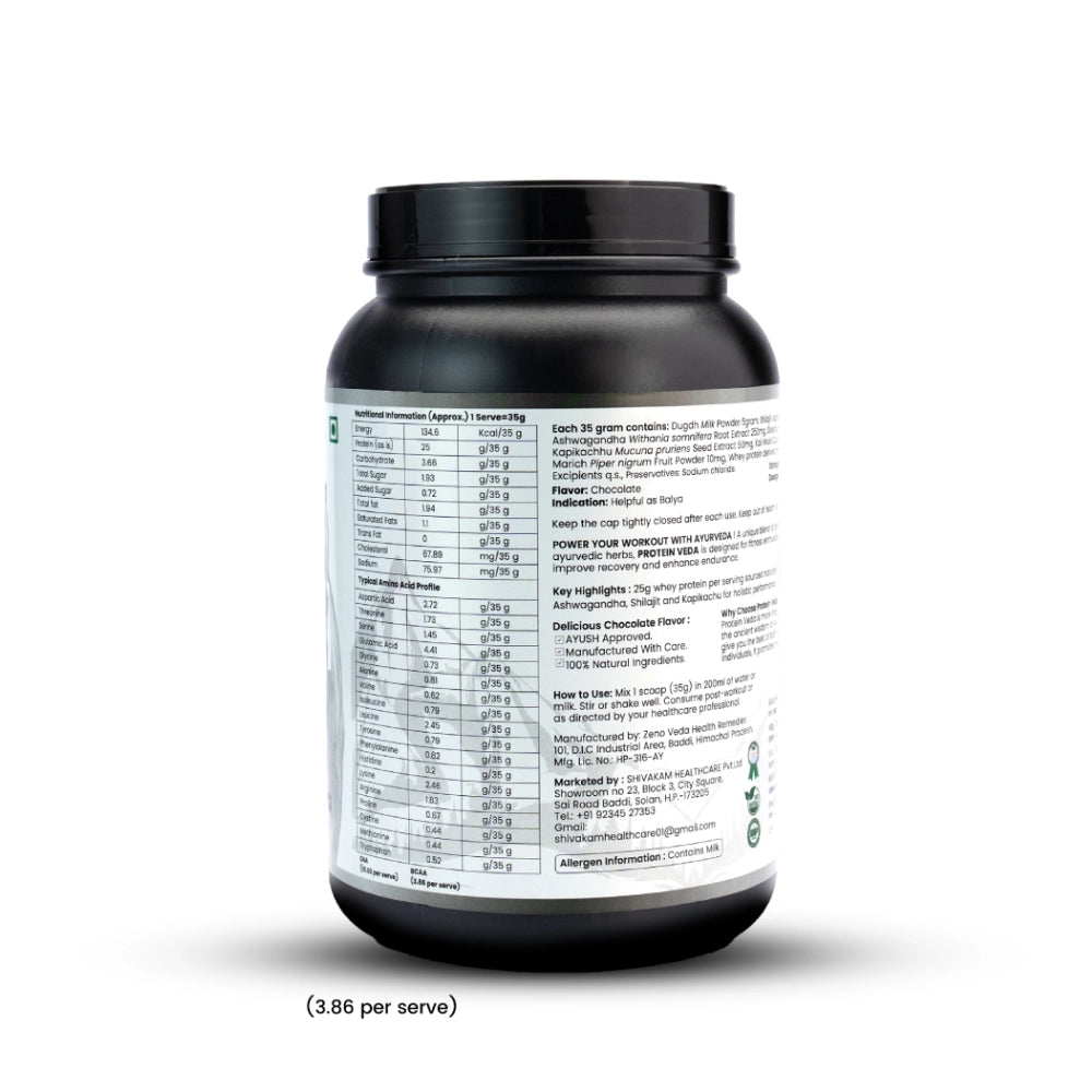 India's First Ayurvedic Whey Protein Powder for Men | Boost Strength, Stamina & Muscle Recovery | Natural Energy & Hormonal Support | BCAA, Shilajit & Ashwagandha (2 Packs)