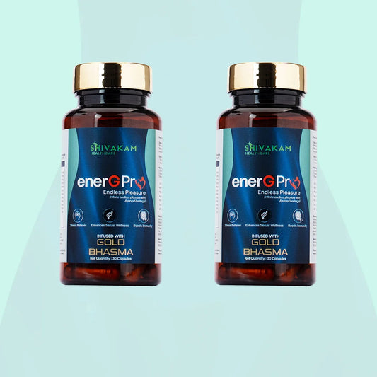 EnerGPro Ayurvedic Health Supplement with Shilajit, Ashwagandha, Gold Bhasma for Energy, Immunity and Stamina (2 Packs)