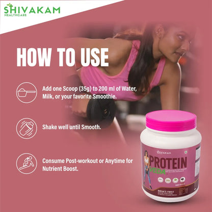 India's First Ayurvedic Whey Protein Powder for Women | Ashwagandha, Shatavari & Amla | BCAA Supplement | Chocholate Flavour | Supports Vitality, Muscle Recovery, Strength & Energy | 1KG | 28 Serving (1 Pack)