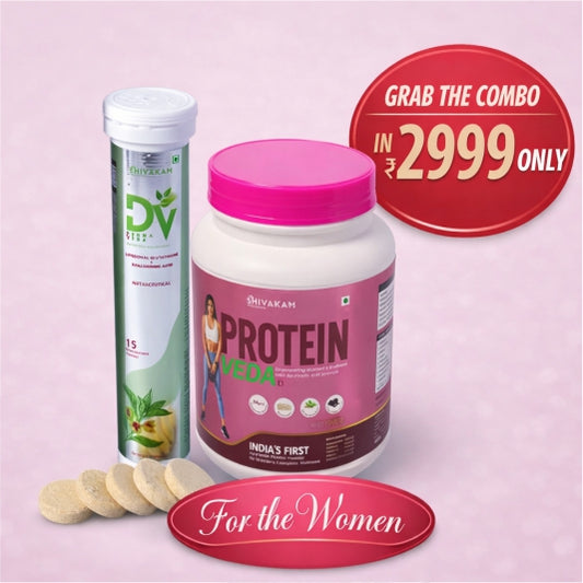 Derma Veda  + Protein Veda Women Combo (1 Pack Each)