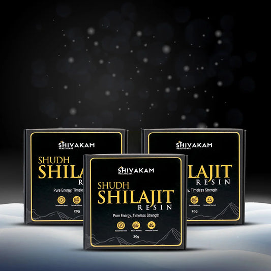 Shudh Shilajit Resin, Natural Himalayan Energy and Wellness Supplement with Fulvic Acid and Minerals (3 Packs)