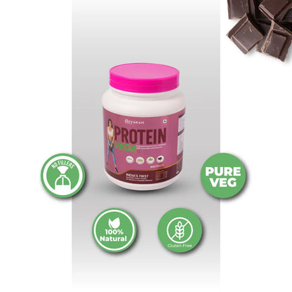 India's First Ayurvedic Whey Protein Powder for Women | Ashwagandha, Shatavari & Amla | BCAA Supplement | Chocholate Flavour | Supports Vitality, Muscle Recovery, Strength & Energy | 1KG | 28 Serving (1 Pack)