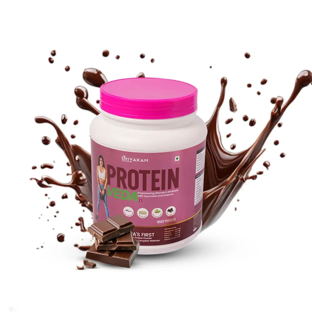 India's First Ayurvedic Whey Protein Powder for Women | Ashwagandha, Shatavari & Amla | BCAA Supplement | Chocholate Flavour | Supports Vitality, Muscle Recovery, Strength & Energy | 1KG | 28 Serving (1 Pack)